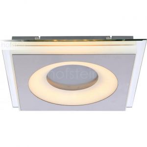 Globo Plafonnier LED, jeu, satin, argent, BIOKO