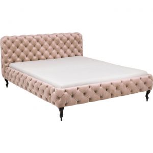 Image de Kare Design Lit 180x200cm capitonné en velours beige