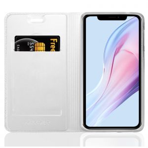Coque pour Apple iPhone 13 MINI en CLASSY ARGENT Housse de protection &Eacute;tui avec fermeture magn&eacute;tique, fonction de support et compartiment pour carte