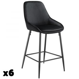 TecTake Chaise de bar dossier et repose-pieds 49 x 54 x 100 cm et capacité de charge 120 kg