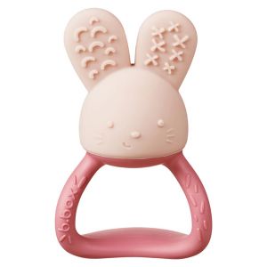 Anneau de dentition silicone refroidir et remplir 3m+ Rose - Rose