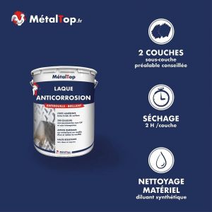 Laque Anticorrosion - Vert bouteille - RAL 6007 - Bombe 400mL