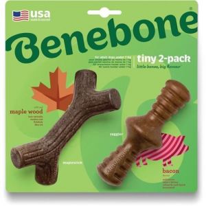 Benebone Lot de 2 jouets à mâcher pour petits chiens