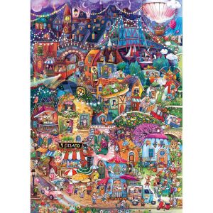 Heye Puzzle 1000 pièces : ville joyeuse bonsoir
