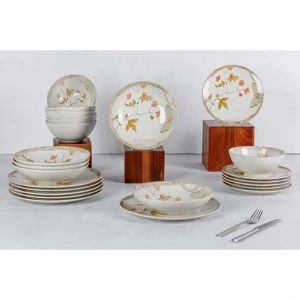 Cosy & Trendy Service de table en Grès Farfalla, décoré, 24 pièces, 6 pièces