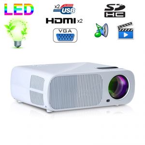 Image de Yonis Mini vidéoprojecteur HD 2600 lumens 110W home cinema HDMI USB