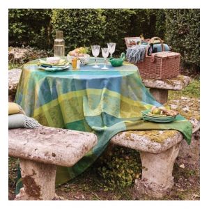 Nappe jacquard pur coton Mille petales