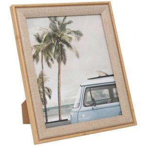 Atmosphera Cadre photo Zera tissu beige 20x25cm Créateur D'intérieur