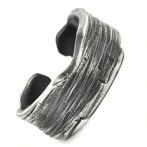 Bague ZENSE - ZR0183 - Homme - Ouverte en acier vintage - Casual - Taille ajustable par écartement 58 à 70
