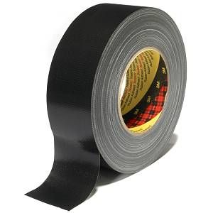 3M Ruban adh&eacute;sif toil&eacute; 389, Noir, 100 mm x 50 m