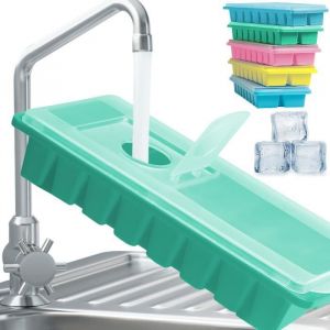 Edco 5x Bacs &agrave; gla&ccedil;ons avec Couvercle 16 Gla&ccedil;ons 260 x 110 x 40 mm Boissons f&ecirc;tes