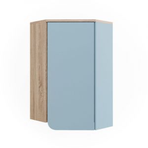 Vicco - Armoire murale Karen, Bleu-gris, 50x75cm avec porte et compartiments ouverts