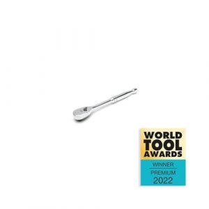 SATA ST13974 Cliquet professionnel 120P 1/2" avec tête en larme, poli, avec arc pivotant à 3 degrés