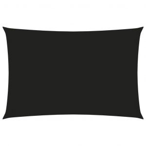 VidaXL Voile de parasol Tissu Oxford rectangulaire 6x8 m Noir