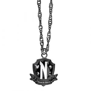 Image de Cinereplicas Mercredi - Collier Académie Nevermore Noir 51 cm - Licence officelle