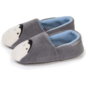 Isotoner Chaussons slippers Enfant Gris Pingouin Blanc