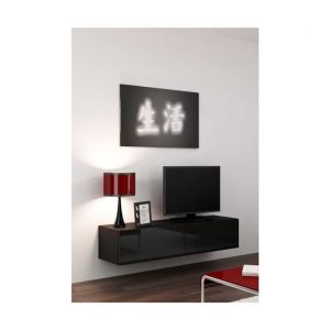 Azura home design Meuble tv vigo 140 noir - Noir