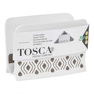 Stefanplast Tosca Line Napkin Holder for Food 100% Extra Quality, Made in Italy, 7.5 x 15.5 cm, Resin, Taupe