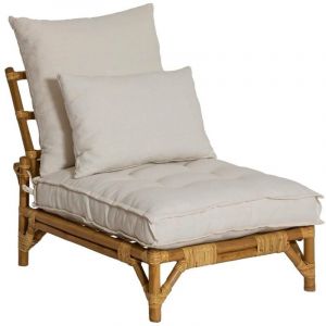 Made In Meubles - Fauteuil futon en rotin 1 place Elisa