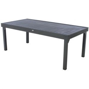 Hesperide Table de Jardin Extensible 12 Personnes Piazza - L. 200/320 cm - Noir Graphite