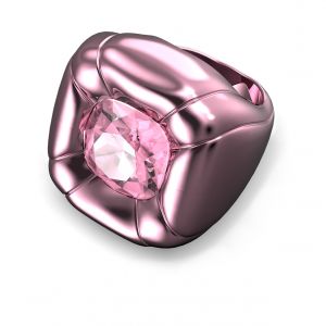 Swarovski Bague cocktail Dulcis, Cristaux taille coussin, Rose Rose