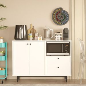 Buffet 2 portes et 2 tiroirs Axyl Blanc