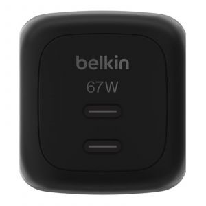 Belkin BoostCharge Pro Chargeur secteur GaN deux ports USB-C 67W - Noir