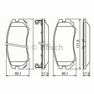 Bosch 4 plaquettes de frein 0986424815