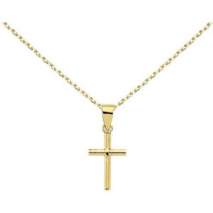 Collier - Médaille Croix Or 18 Carats 750-000 Jaune - Chaine Dorée