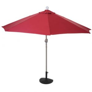 Mendler Demi Parasol en Al ini Parla, UV 50+ ~ 270cm Bordeaux avec Pied