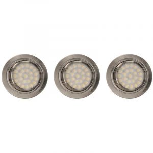 Lot 3 Spots Orientable Pour Meuble Pluton 2w 180lm + Cadre Inclus