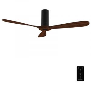 Cecotec EnergySilence 5400 Classic Black & DarkWood Ventilateur de plafond avec t&eacute;l&eacute;commande 52" Moteur DC 40 W, 3 pales, 6 vitesses, minuterie jusqu'&agrave; 8 h, mode hiver/&eacute;t&eacute;