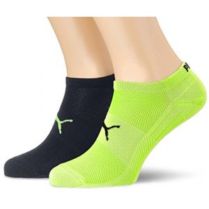 Puma Chaussettes -underwear Performance Train Light Sneaker 2 Pack - Black / Grey / Yellow - EU 43-46
