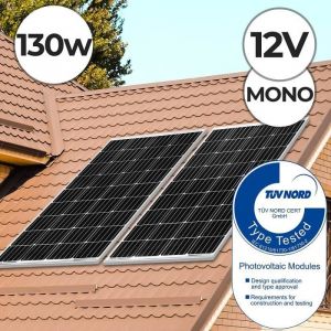 Image de Nova Yangtze Power Panneau Solaire Monocristallin - Photovoltaïque, Silicium, Câble avec Connecteur MC4, 130W, 12 V - Module Solaire