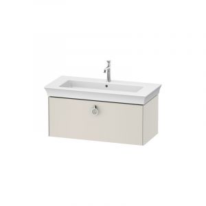 Duravit Meuble suspendu avec plan vasque 98,4 cm blanc nordique mat satin&eacute; White Tulip