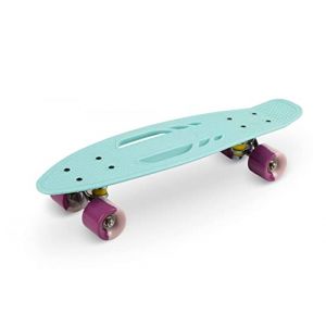 QKIDS Planche à roulettes Galaxy | pour Enfants | jusqu'à 50 kg | Roues silencieuses | Plate-Forme antidérapante | Roulements ABEC-7 | Bleu Clair