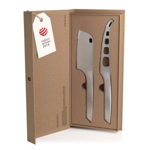 LARS NYSOM Nedskaering Set de couteaux à fromage en acier inoxydable (2pcs)