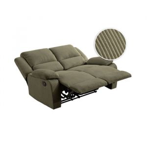 Loungitude Canapé de relaxation 2 places en velours côtelé - Vert