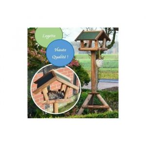 Image de Mangeoire oiseaux extérieur stable et résistant aux intempéries pour oiseaux sauvage. Montage simple.Nichoir de haute qualité