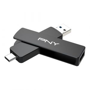 PNY 512GB Duo Link V3 Cl&eacute; USB 3.2 Gen 2 OTG Type-C & Type-A, Vitesses Lecture/&Eacute;criture 1000/800Mo/s, Stockage Mobile Externe Compatible Smartphones/Tablettes/Ordinateurs