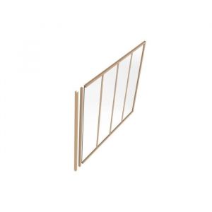 Image de Poteau de terminaison pour verri&egrave;re en aluminium thermolaqu&eacute; - H105 cm - Naturel clair - BAYVIEW