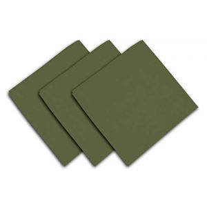 Soleil d'Ocre Serviettes de table - Lot de 3 serviettes de table 40 x 40 cm - ALIX - Polyester - Vert