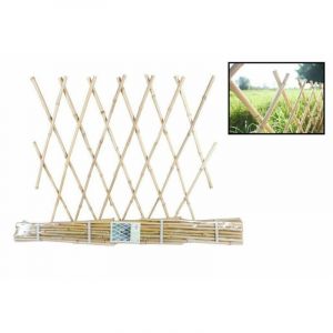Trade Shop Traesio - Treillis En Bambou Filet Extensible Pour Plantes Grimpantes Clôture 180x150cm
