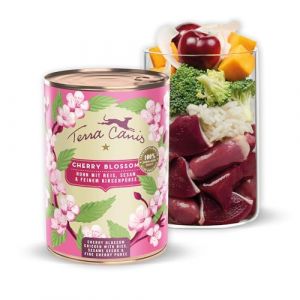 Terra Canis 6 x 400 g menu Floralis Cherry Blossom : poulet, nourriture humide pour chiens