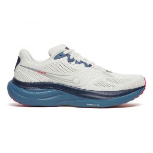 Saucony Ride 19 Chaussure de running sans stabilisateurs Hommes-cr&egrave;me, bleu, Pointure 47