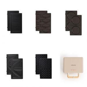 Appareil &agrave; croque-monsieur - Create - Pack STONE STUDIO Double - Plaques interchangeables