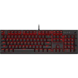 Image de Corsair K60 PRO Clavier mécanique gaming (Switchs mécanique CHERRY VIOLA: Lisse et Rapide, Châssis en Aluminium durable, Rétroéclairage à LED rouge par touche) AZERTY, Noir