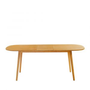 DRAWER BAITA Marcel Table de s&eacute;jour Extensible, MDF, placage ch&ecirc;ne, 160-200cm