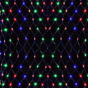 Filet Rideau Lumineux Extérieur 3 X 2m Guirlande Lumineuse Avec 8 Modes Pour Noël, Halloween, Jardin, Mariage, Multicolore