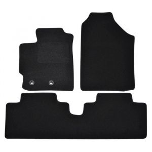 Tapis de sol - Toyota - Yaris 2011-2019 - Velours noir - 3 pièces - Antidérapant et imperméable